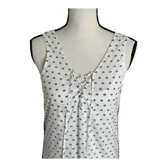 VINEYARD VINES White Black Fan Border Print Beach Maxi Dress Women Size XS - Picture 3 of 15